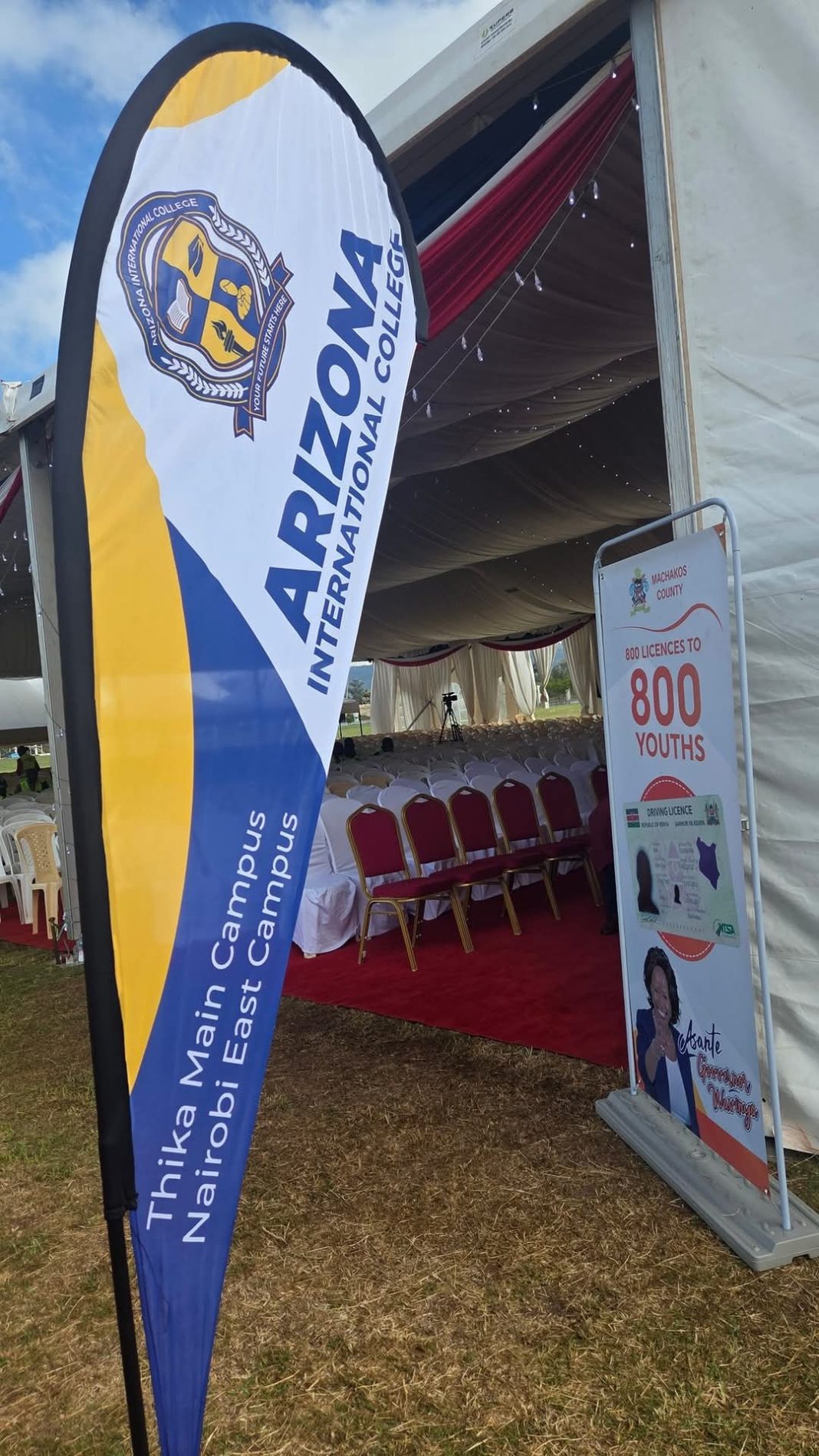 BREAKING NEWS: 800 Youths in Machakos to Receive Fully Sponsored Licences from Arizona International College BREAKING NEWS: 800 Youths in Machakos to Receive Fully Sponsored Licences from Arizona International College