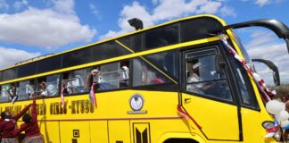 Kanani Joins Kalonzo for Mama Pauline Kalonzo Girls School Bus Handover